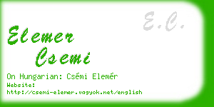 elemer csemi business card
